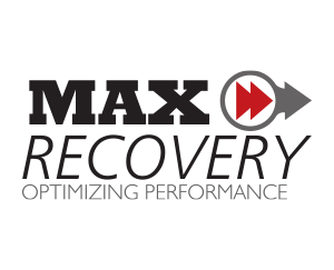 Logo da Max Recovery, equipamentos para recuperação física